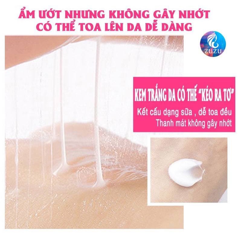 Kem Body Trắng Da, Sữa Dưỡng Thể Trắng Da Chống Nắng Toàn Thân Trái Đào Hương Nước Hoa 200ml Zu Cosmetics