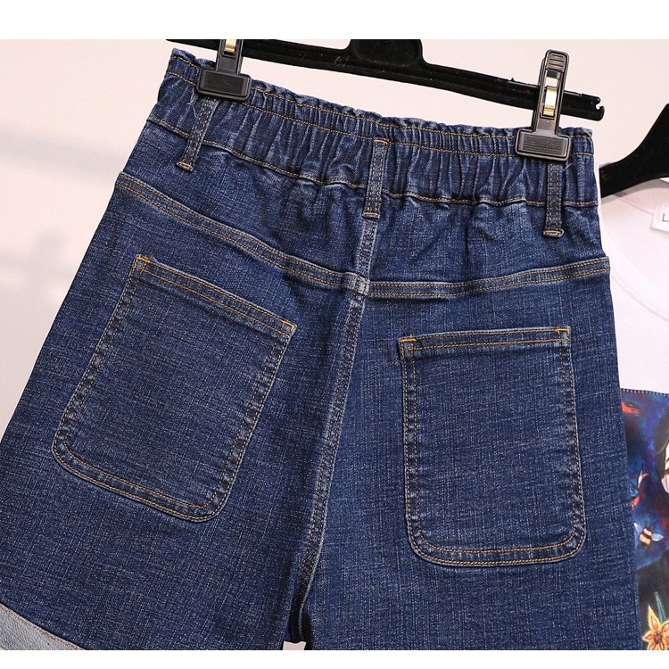 QM4A64 - Quần jean ngắn nữ cho người mập - giá 330k