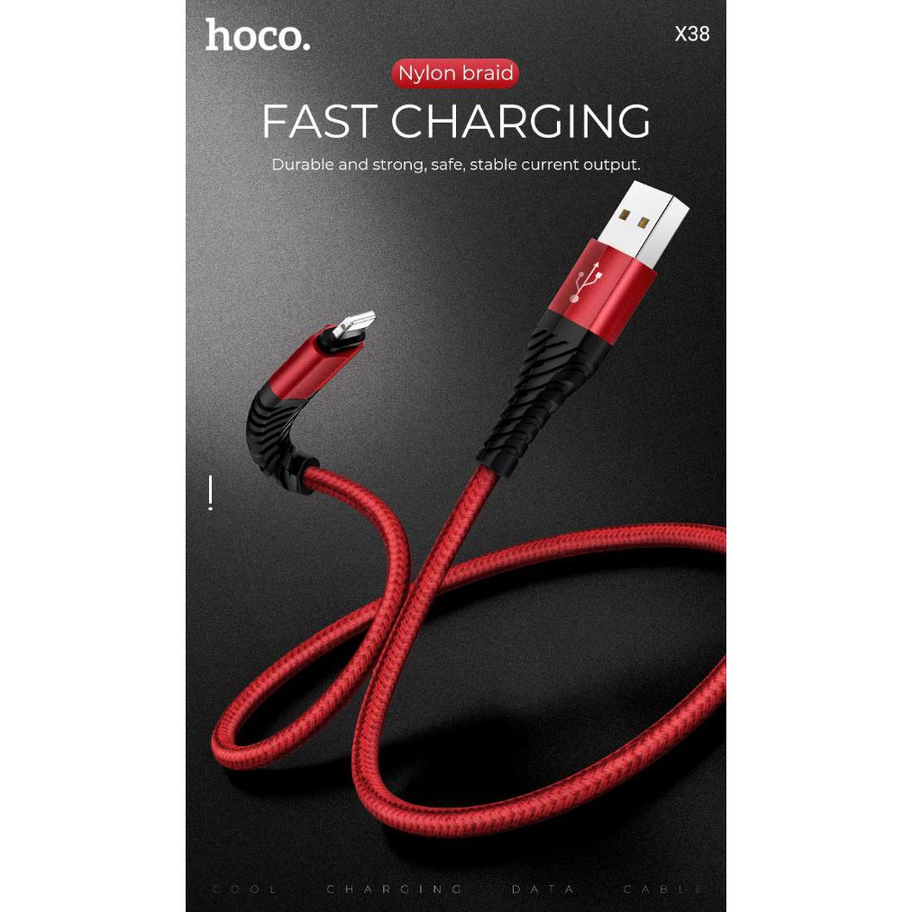 [Mã 2404EL10K giảm 10K đơn 20K] Dây cáp sạc nhanh Hoco X38 cổng Lightning / Type-C / Micro USB dài 1M