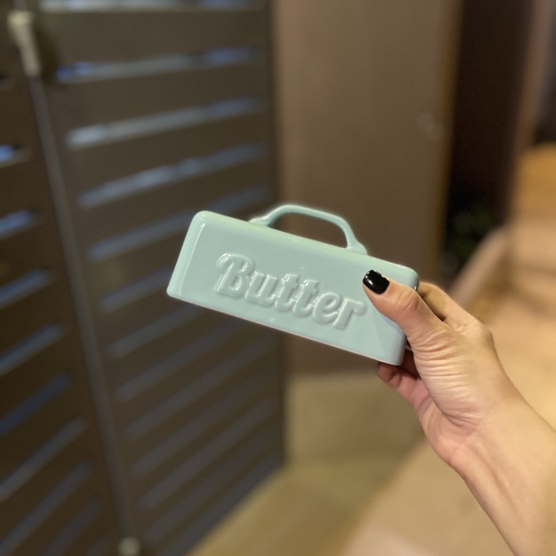 Bộ khay đựng bơ, bánh, sushi dễ thương màu xanh pastel sứ cao cấp bắc âu