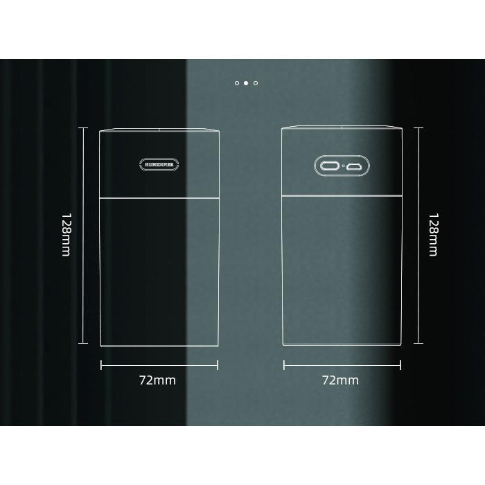 Máy phun sương humidifier DG-108, dung tích 270ml, tạo độ ẩm cho không khí