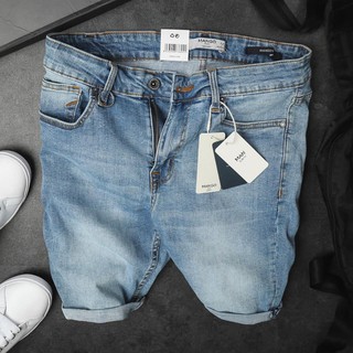 Quần Jean Nam xuất xịn | Quần short jean vnxk cao cấp dáng ôm mago 2 màu vnxk