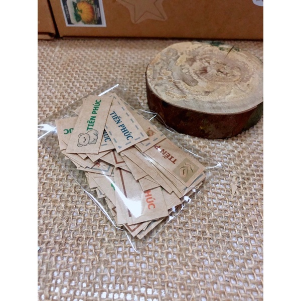 70 nhãn kraft nâu IN TÊN làm sticker trang trí bullet journal, name tag, planner