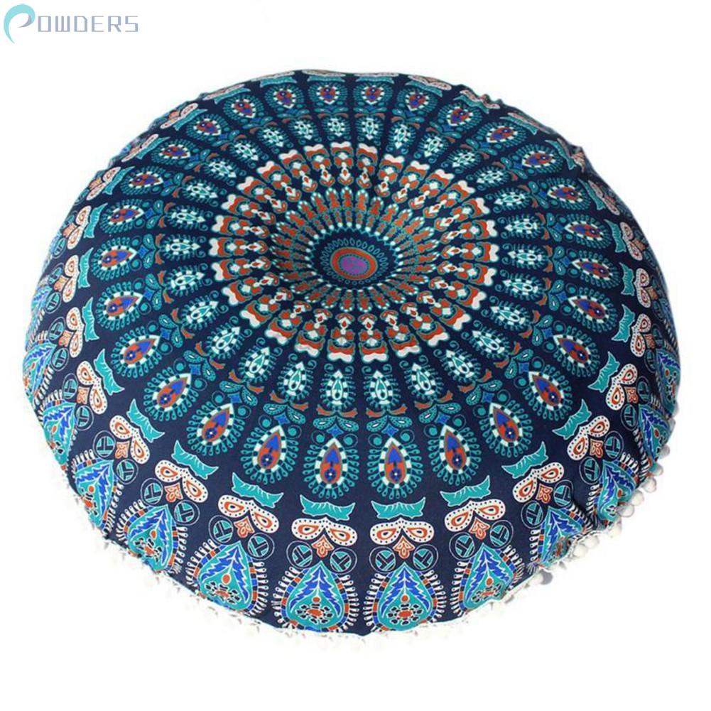 Áo Gối Hình Tròn Phong Cách Bohemian 43x43cm