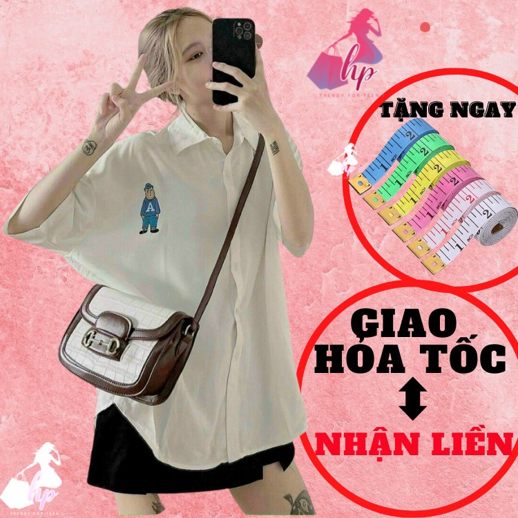 Áo sơ mi unisex nam nữ phom rộng cổ sơ mi, Áo phông from katê in hình sang chảnh hàn quốc mã ,.A181