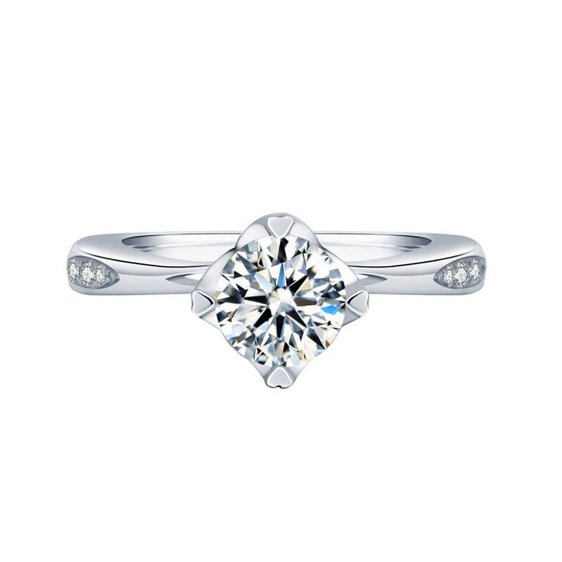 Nhẫn hợp kim Pt950 đính đá quý