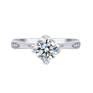 Nhẫn nữ đính đá Moissanite Pt950