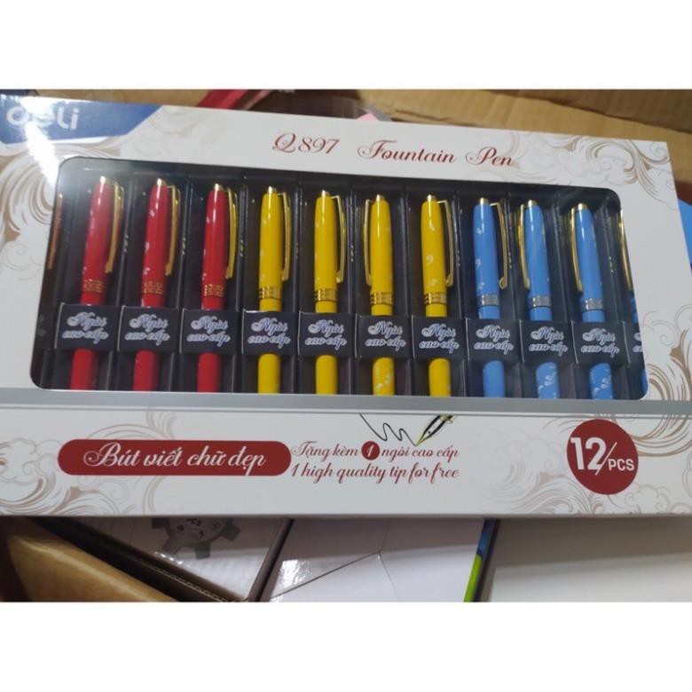 Bút máy viết chữ đẹp cao cấp Deli - Tặng kèm ngòi