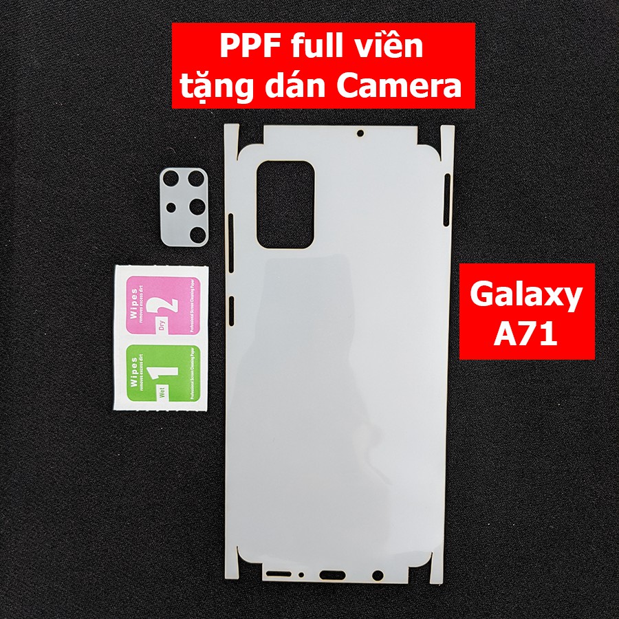 Dán mặt lưng Galaxy A71 (PPF full viền 99%) tặng dán Camera