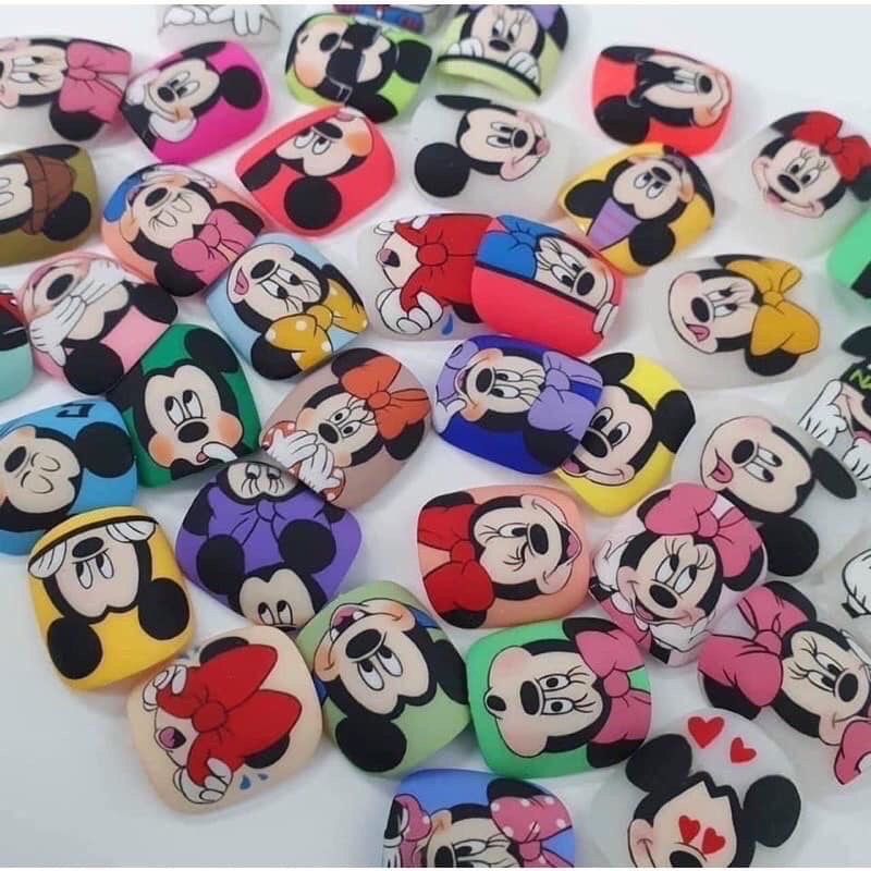 Vỉ móng mẫu phom vuông tập sơn  - vỉ móng form vuông vẽ hoạt hình chuyên dụng nail 🎀💝