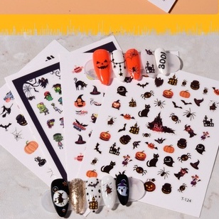 Sticker Halloween trang trí móng tay