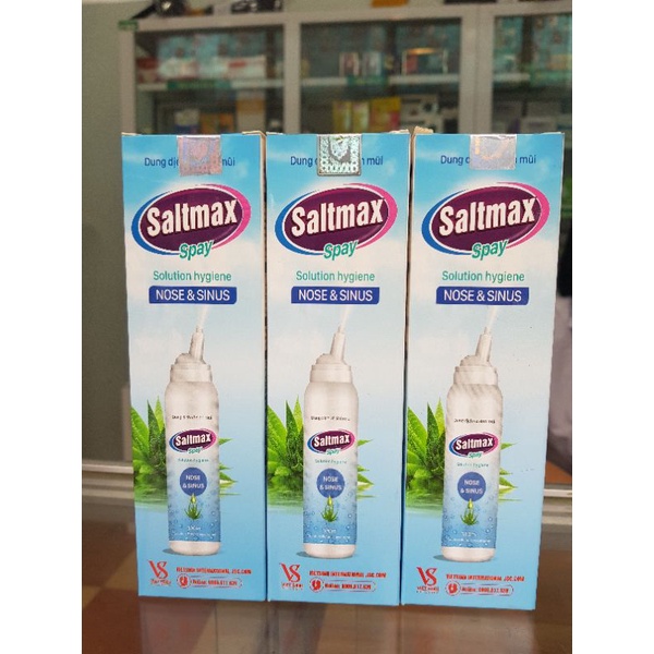 Xịt mũi Saltmax 100ml vệ sinh mũi, làm sạch chất nhầy, an toàn với phụ nữ có thai