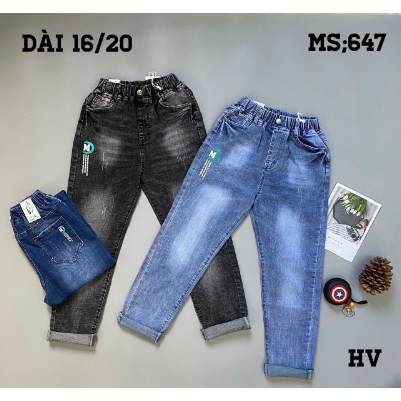 Quần jean dài cao cấp bé trai từ 28kg đến 55kg