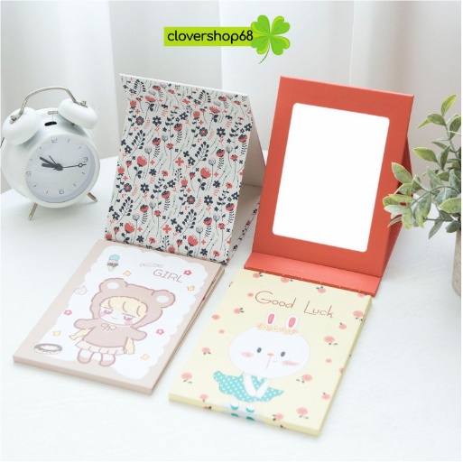 Gương trang điểm để bàn có thể gấp gọn siêu Kute 🍀 Clovershop68 🍀
