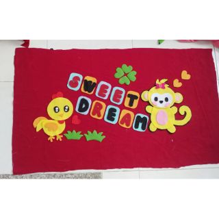 Bộ 2 vỏ gối ôm hình trụ dài gà con và khỉ