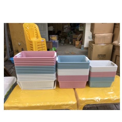 Rổ Nhựa Chữ Nhật Việt Nhật 44x30x15cm- 1196/1197/1198(Giao ngẫu nhiên)