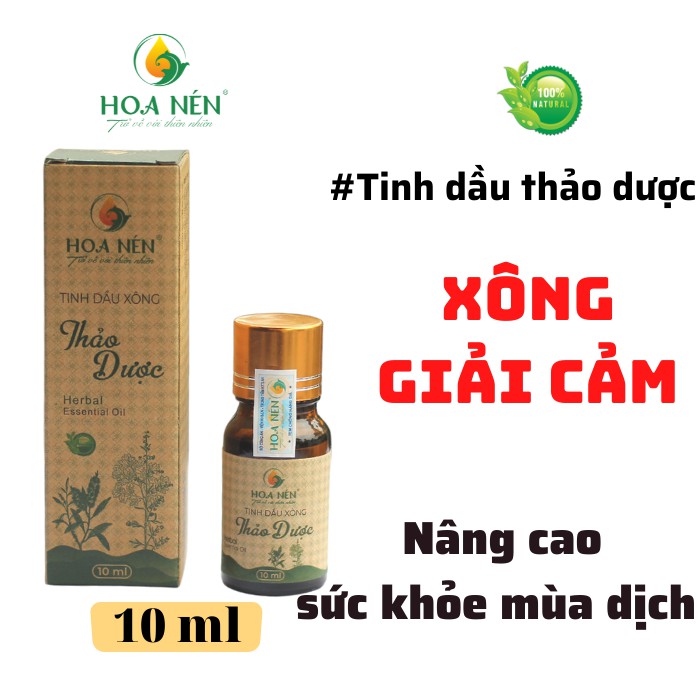 Tinh dầu Xông Thảo Dược Hoa Nén - Xông giải c.ảm, tăng đề kh.áng 10ml