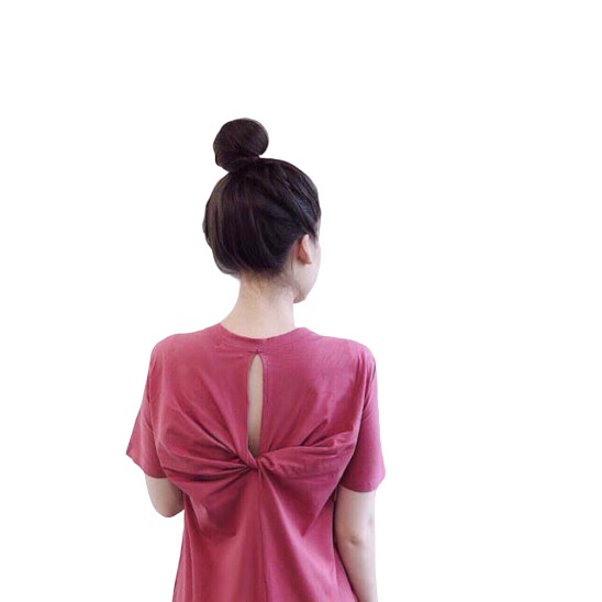 Đầm suông nữ , đầm xoắn lưng cổ tim chất cotton tàu mềm mịn thoáng mát form rộng đến 75kg hàng có size có túi | BigBuy360 - bigbuy360.vn