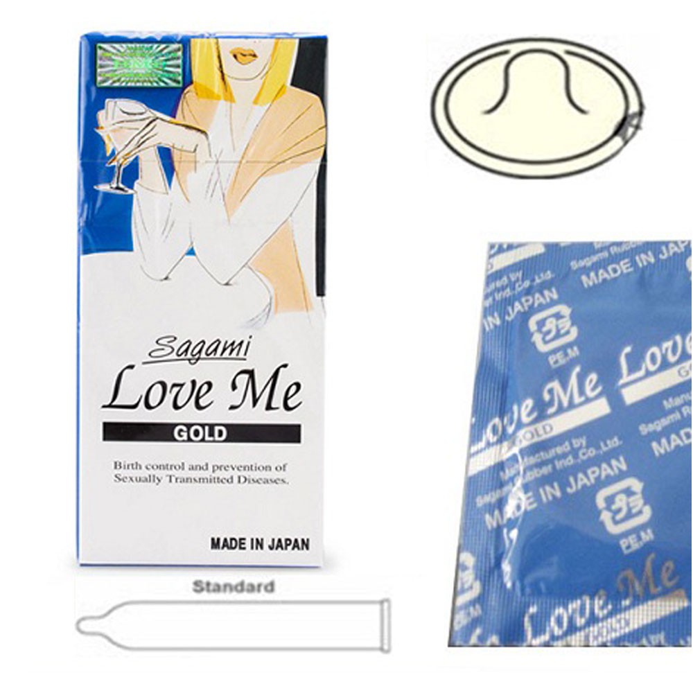 Bao cao su siêu mỏng trơn Sagami Love Me Gold 10 chiếc