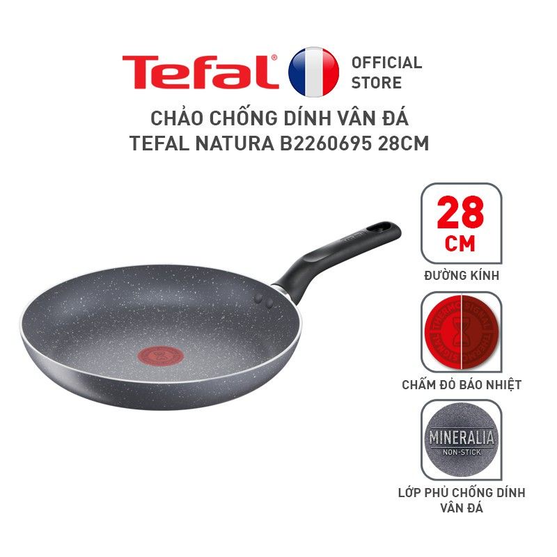 Chảo chống dính vân đá Tefal Natura B2260695 28cm