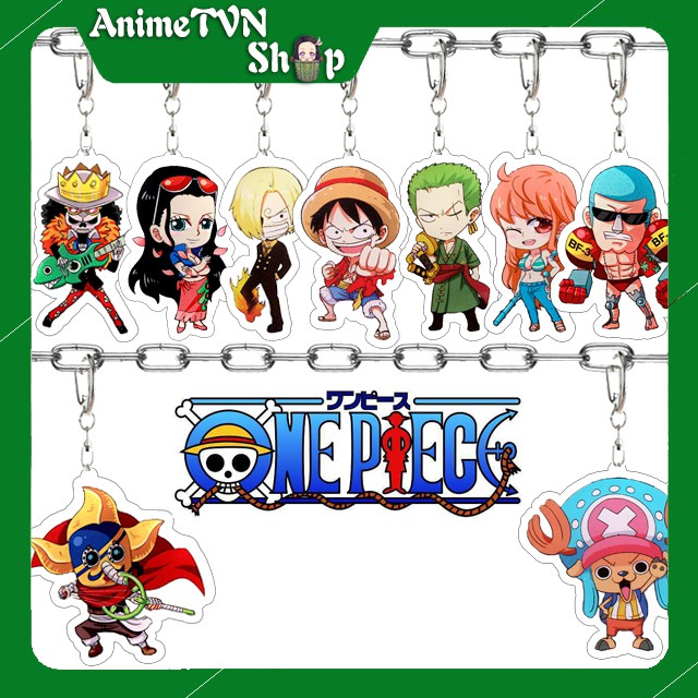 Móc khoá Mica anime One Piece - Đảo hải tặc (Loại 2 - Băng mũ rơm) - Nhựa Cứng Acrylic In 2 mặt sắc nét ( ảnh thật )