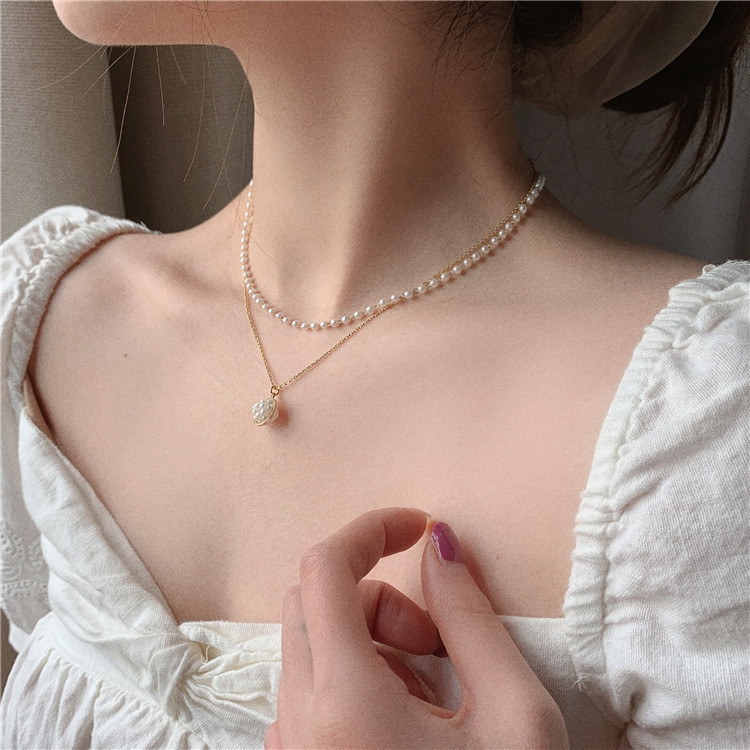 Dây Chuyền Hợp Kim Đính Ngọc Trai Nhân Tạo Xinh Xắn Cho Nữ