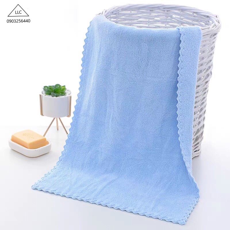 Combo 5 Khăn mặt LÔNG CỪU siêu thấm hút, mềm mịn loại dày 30x50cm nhiều màu sắc