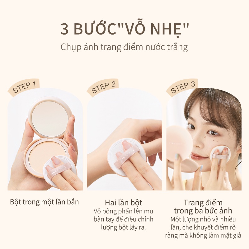 Phấn phủ dạng bột JUDYDOLL che khuyết điểm kiềm dầu cố định lớp trang điểm lâu trôi 4g