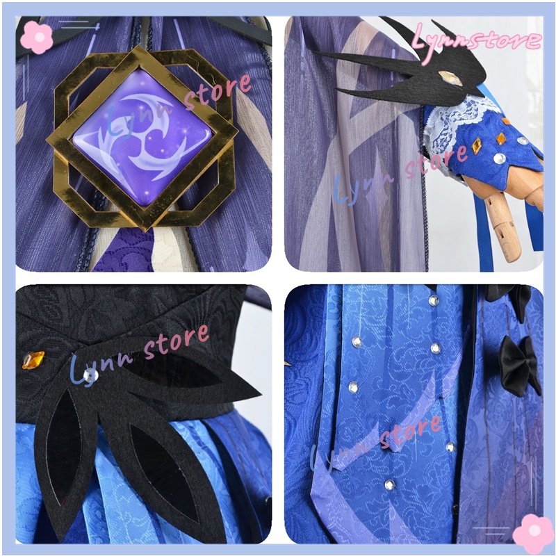 Trò chơi Genshin Impact Keqing Cosplay Costume Ke Qing Cosplay Opulent Splendor Bộ đồ mới và Phụ kiện Cosplay Tóc giả