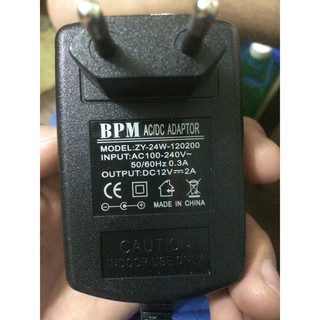 Nguồn Adapter 12V-2A BPM Có Đèn Báo Dùng Cho Camera, Đèn Led, Bơm... (Chính Hãng)