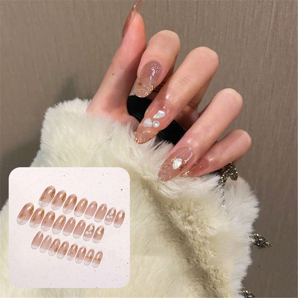 Set 24 Hộp Vỏ Sò Lấp Lánh Trang Trí Móng Tay DIY