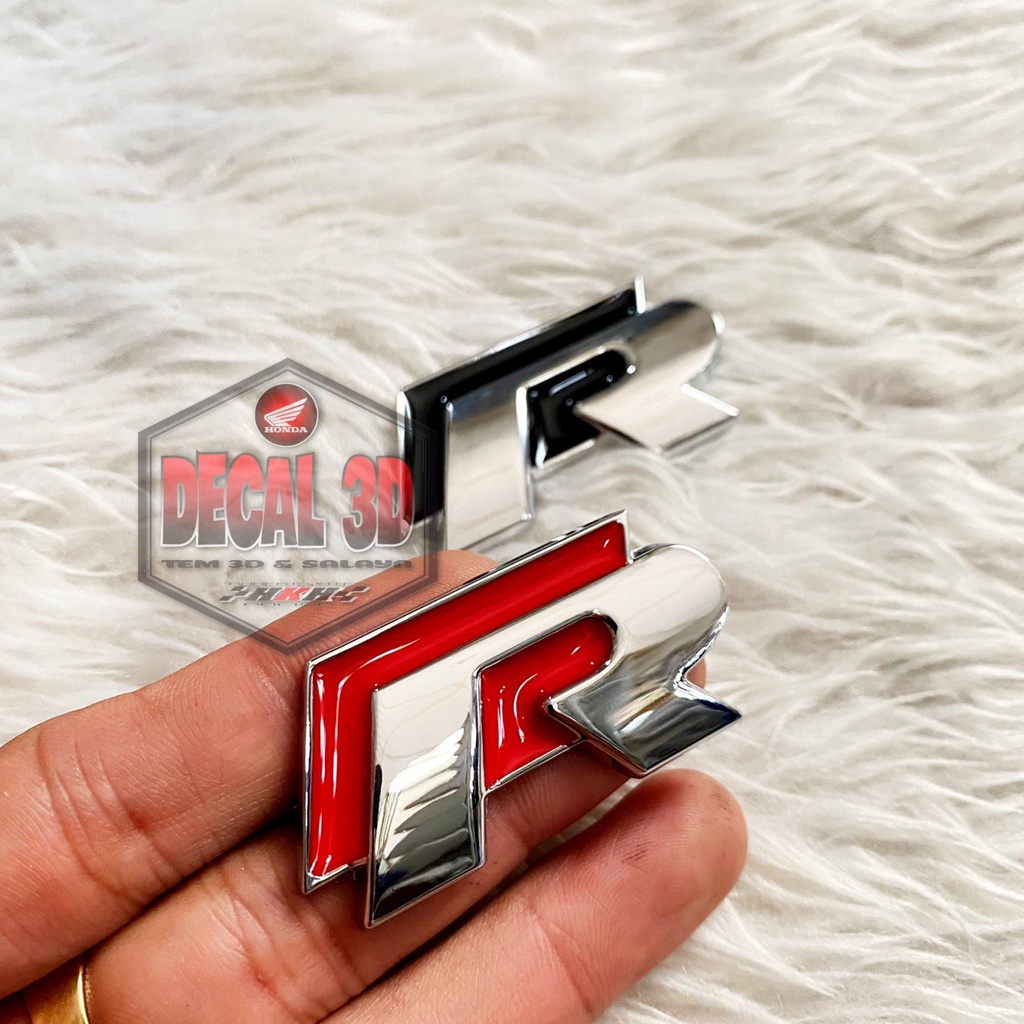 Logo chữ R nổi hàng cao cấp siêu đẹp trang trí xe máy cực đẹp