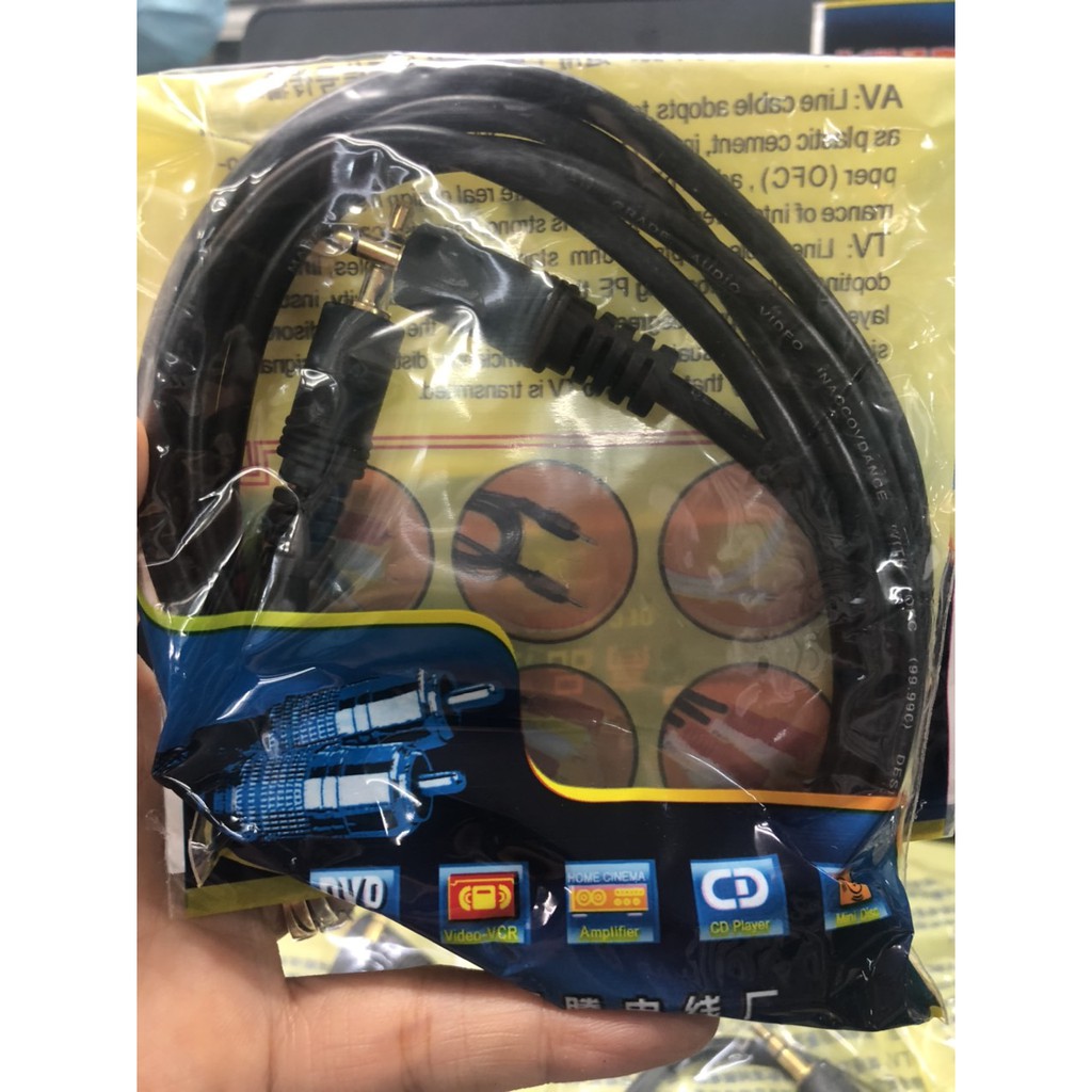 Dây Loa 2 Đầu 3.5mm dài 1.5m/ 3m/ 5m- Full Box- Dùng Nối Máy Tính, Điện Thoại, Mp3 với Loa,Tivi, Amply