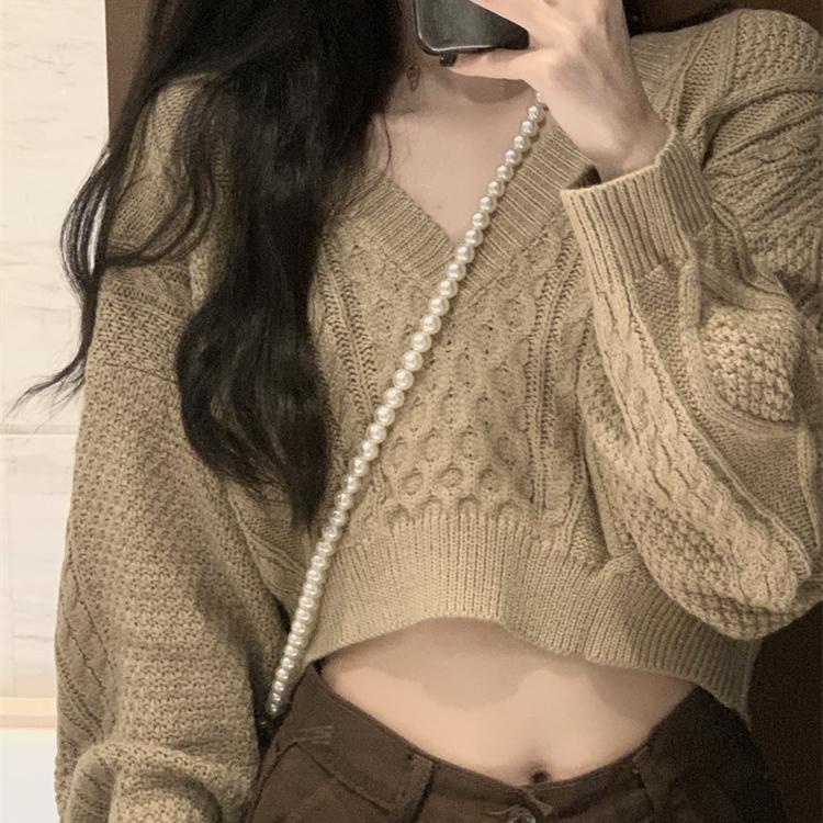 Áo Sweater Dệt Kim Tay Dài Phong Cách Thời Trang Xuân Thu Mới