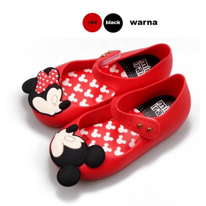 Giày Búp Bê Đế Bằng Hình Mickey & Minnie Có Đèn Led Nhập Khẩu Cao Cấp