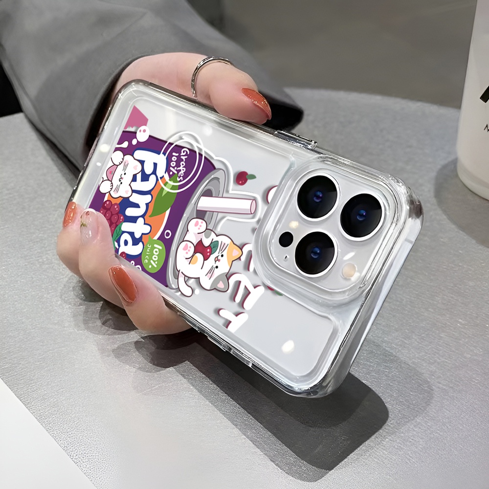 Ốp Điện Thoại Trong Suốt Hình Mèo Uống Nước Cho iphone 14 Plus 11 13promax 12 7Plus X XS Max 7 8 SE 2020