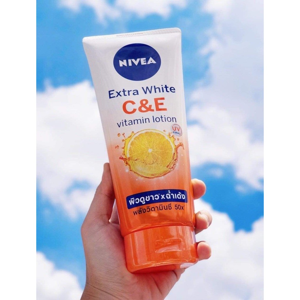 (320ML - CAM) DƯỠNG THỂ CHỐNG NẮNG NIVEA 50X EXTRA WHITE C&amp;E THÁI LAN