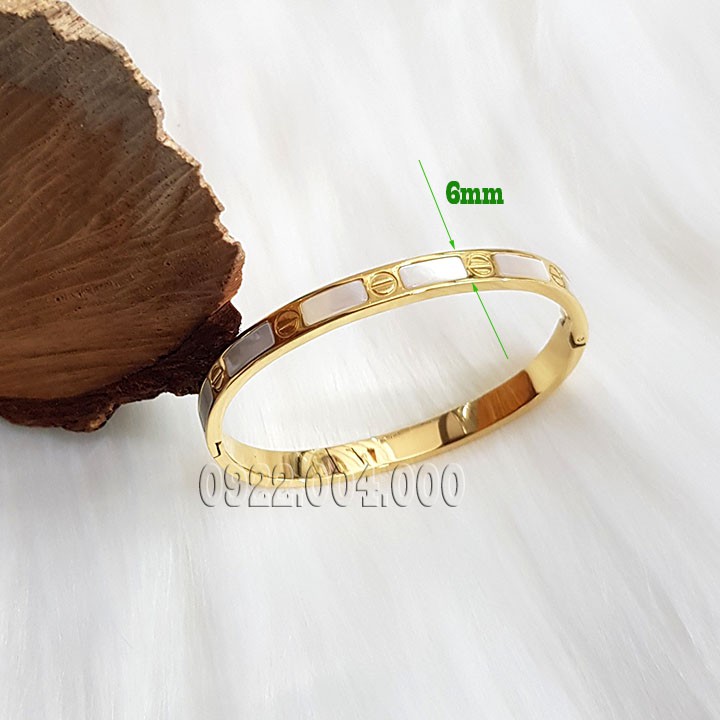 Vòng tay nữ cẩn đá xà cừ VZ090