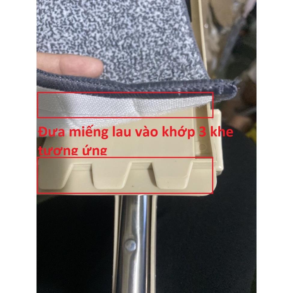 Cây Lau Nhà Tự Vắt Phẳng Thông Minh Spin Mop Xoay 360 Độ Dễ Dàng Sử Dụng - Tặng 2 Bông Lau - BOTTLE SPORT