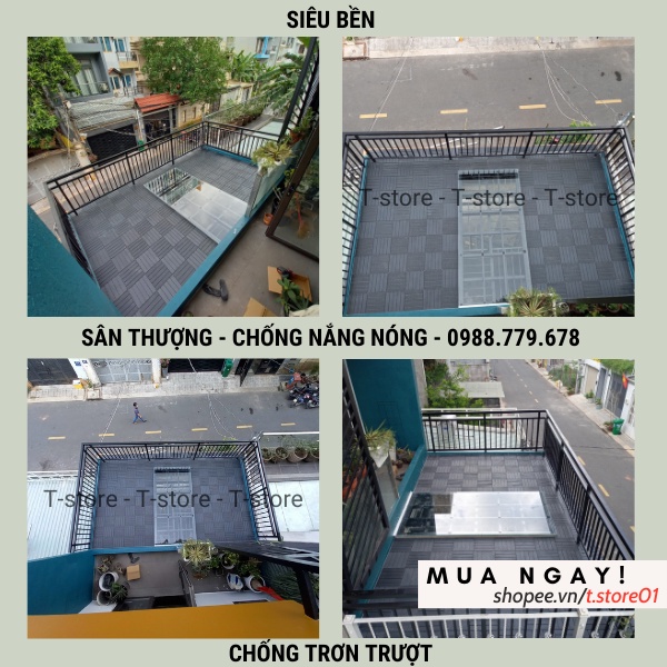 Vỉ Nhựa Lót Ban Công SIENNA Chống Trơn Sàn Nhà tắm, Sân Vườn, Sân Thượng Bể Bơi