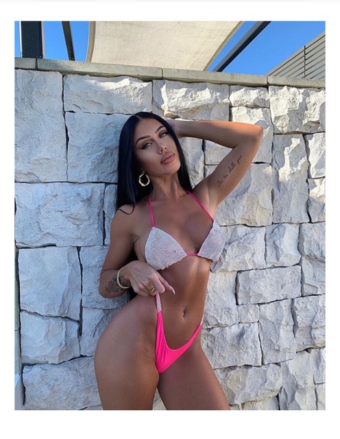 [BKN465] &lt;ÂU&gt; SET BIKINI MIX ĐÁ LITI ĐEN QUẦN THONG/LỌT KHE (KHÔNG MÚT)