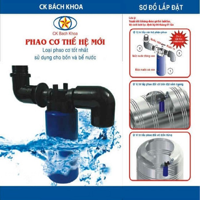 Phao Cơ Thông Minh Bách Khoa thế hệ mới F21 F27 new version 2020 chống tràn hồ MBS 879 F27