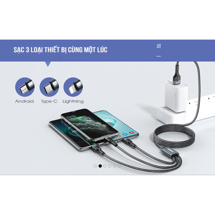 Cáp sạc đa năng 3in1 Remax RC-070TH