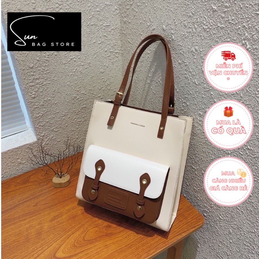 Túi tote nữ đeo vai,Túi công sở túi đi chơi, đi học, da cao cấp size 30cm SB065