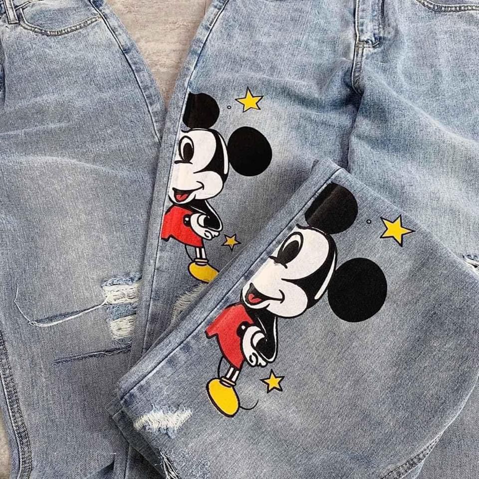 Quần Nữ Mickey Hottrend❤️FREESHIP❤️GIAM10k Quần Bò Nữ Mickey NHẬP LOẠI 1[ẢNH THẬT+VIDEO] | BigBuy360 - bigbuy360.vn