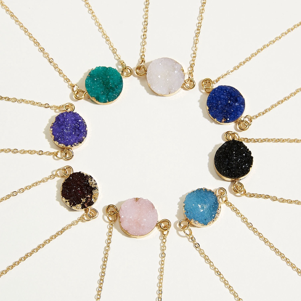 Vòng cổ mặt đá hình giọt nước thời trang cho nam nữ