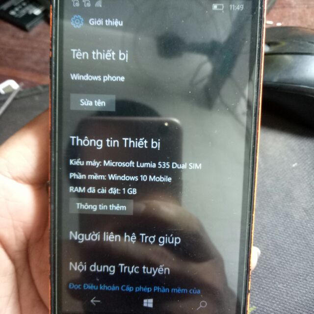 Xác điện thoại lumia 535