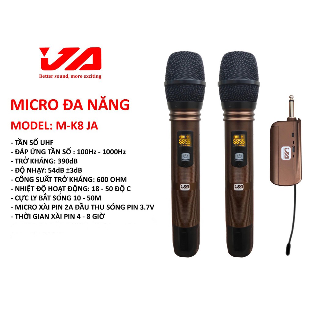 Micro Không Dây VA M K8 JA - 2 Micro