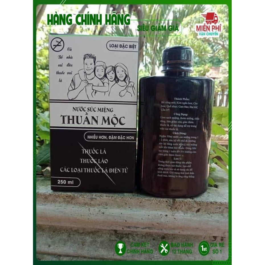 NƯỚC SÚC MIỆNG CAI THUỐC LÁ-THUỐC LÀO THUẦN.MỘC