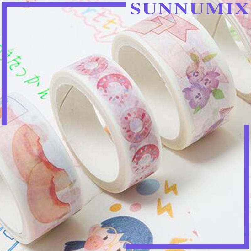 Set 100 Cuộn Băng Dính Washi Dùng Trang Trí Sổ Tay DIY